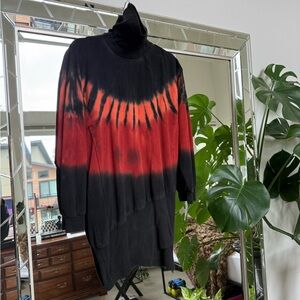 5/$25 | Young Fabulous & Broke Turtleneck Tie-Die Sweatshirt Dress